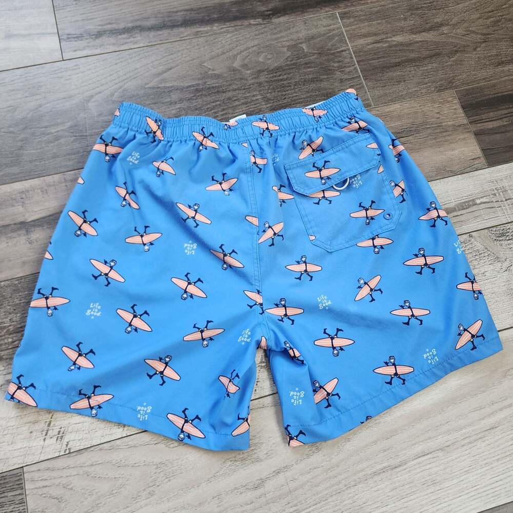 Life is Good Men's Jake Surfboard Print Swim Trunks Size M - Picture 10 of 10